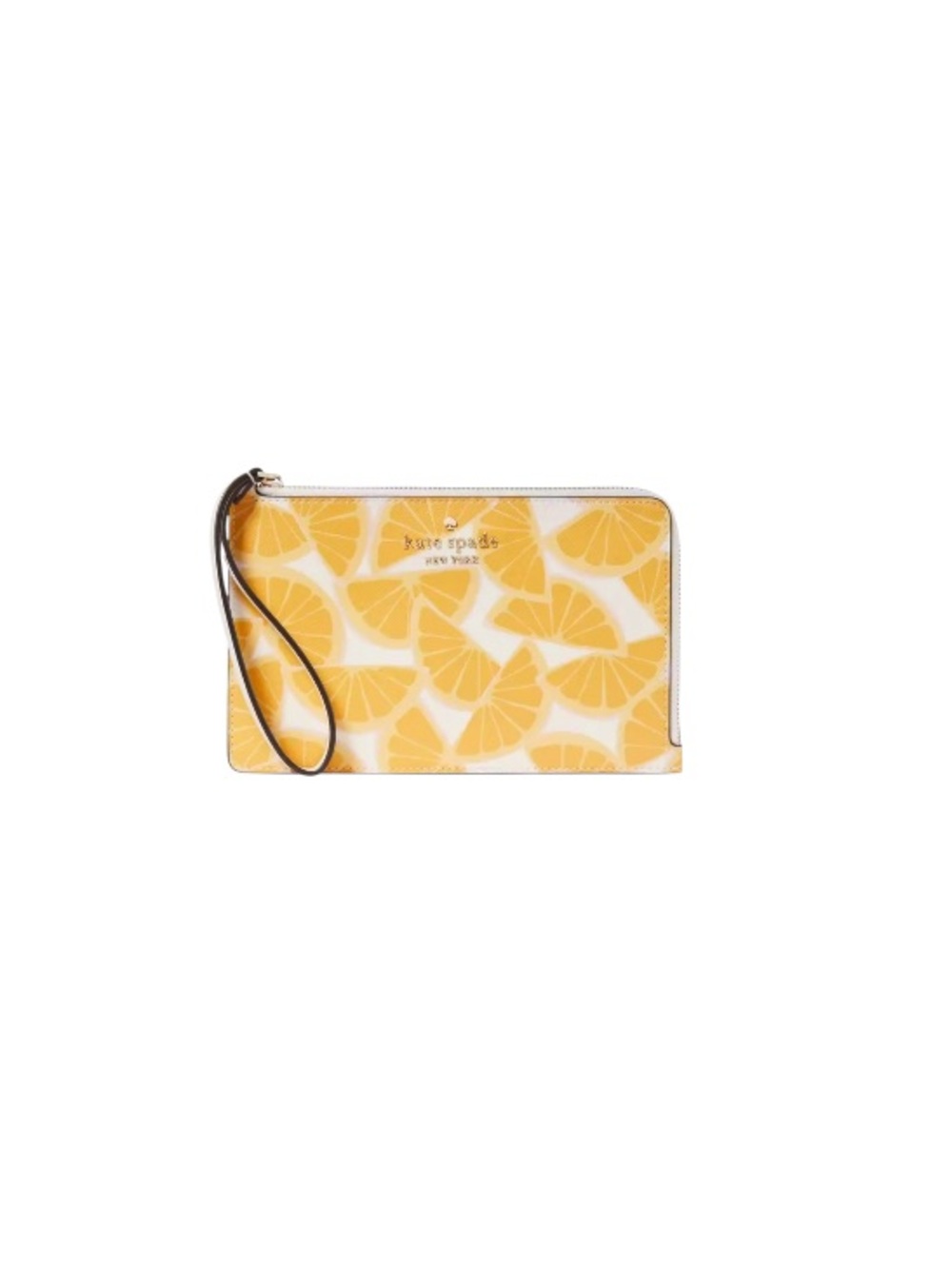 Kate Spade Staci Orange Toss Medium L-zip Wristlet